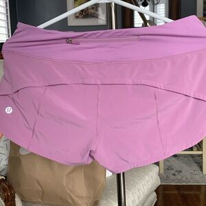 Purple Lululemon Speed Up Shorts Size 4 length 2.5